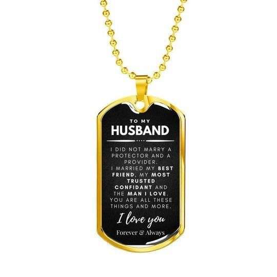 Husband Dog Tag Custom Picture, I Married My Most Trusted Confidant Dog Tag Necklace Gift For Husband Gifts For Husband Rakva