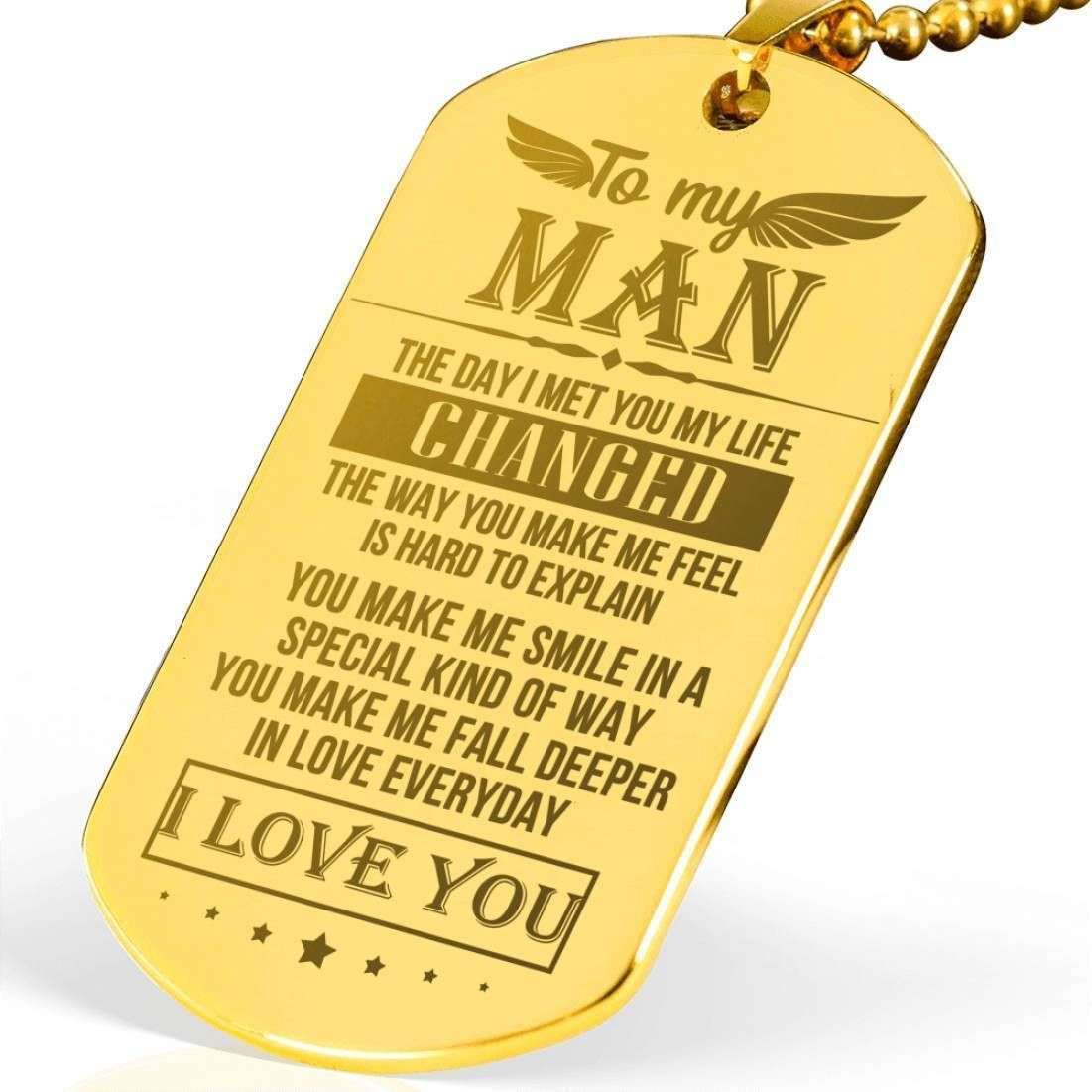 Husband Dog Tag, To Husband The Day I Met You My Life Changed Dog Tag Military Chain Necklace Gift For Him Gifts For Husband Rakva