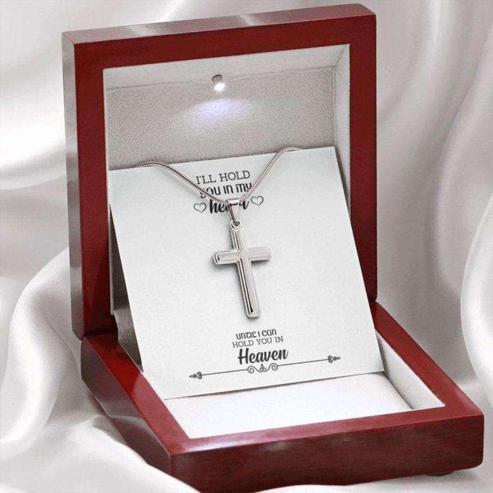 I’Ll Hold You In My Heart Forever Faithful Cross Necklace “ Gift Necklace Message Card Rakva