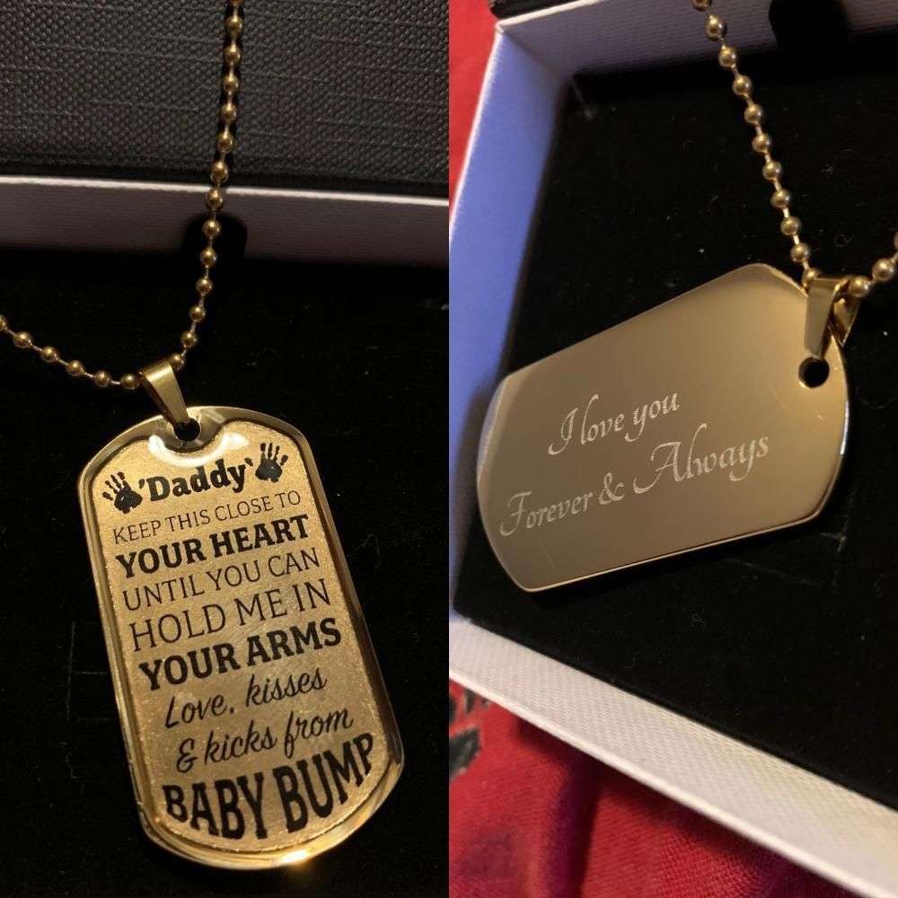 Keep This Close To Your Heart Until You Can Hold Me Dog Tag Military Chain Necklace Rakva