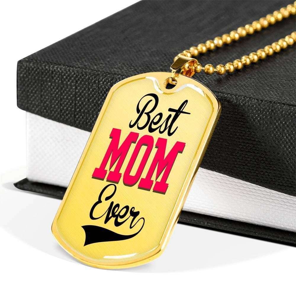 Mom Dog Tag Custom Picture Mother’S Day, Best Mom Ever Dog Tag Necklace Gift For Women Gifts for Mother (Mom) Rakva