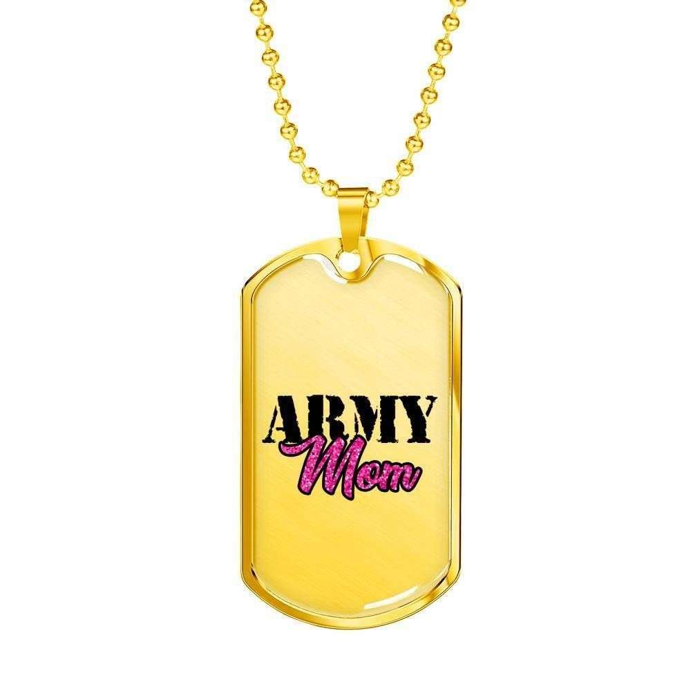 Mom Dog Tag Custom Picture Mother’S Day Gift, Meaningful Gift For Army Mom Dog Tag Military Chain Necklace Gifts for Mother (Mom) Rakva