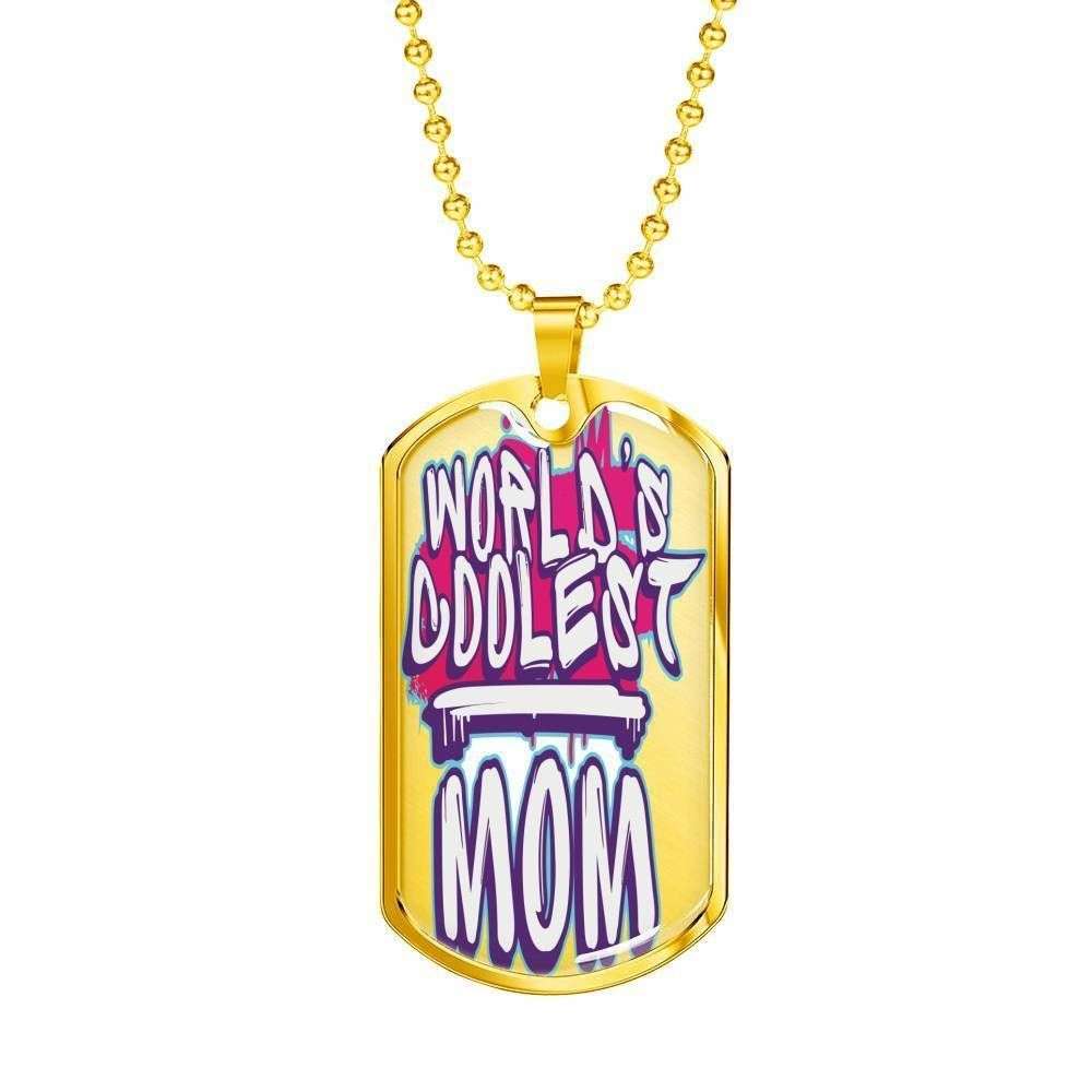Mom Dog Tag Custom Picture Mother’S Day Gift, World’S Doolest Mom Dog Tag Military Chain Necklace For Men Gifts for Mother (Mom) Rakva