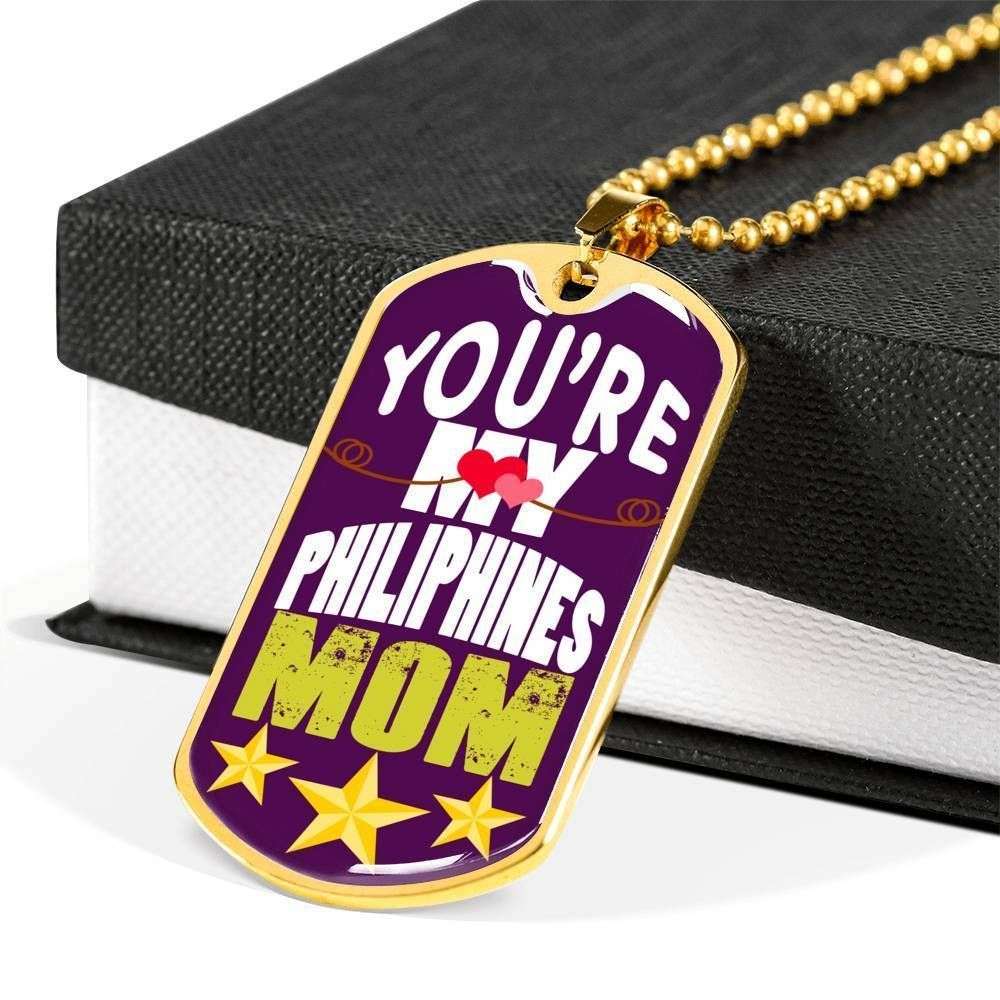 Mom Dog Tag Custom Picture Mother’S Day Gift, You’Re My Philippines Mom Dog Tag Military Chain Necklace For Mother Gifts for Mother (Mom) Rakva