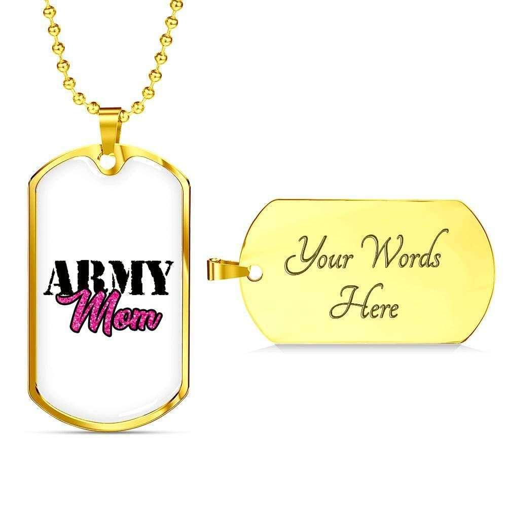 Mom Dog Tag Mother’S Day Gift, Custom Army Mom Dog Tag Military Chain Necklace For Mom Dog Tag Military Gifts for Mother (Mom) Rakva