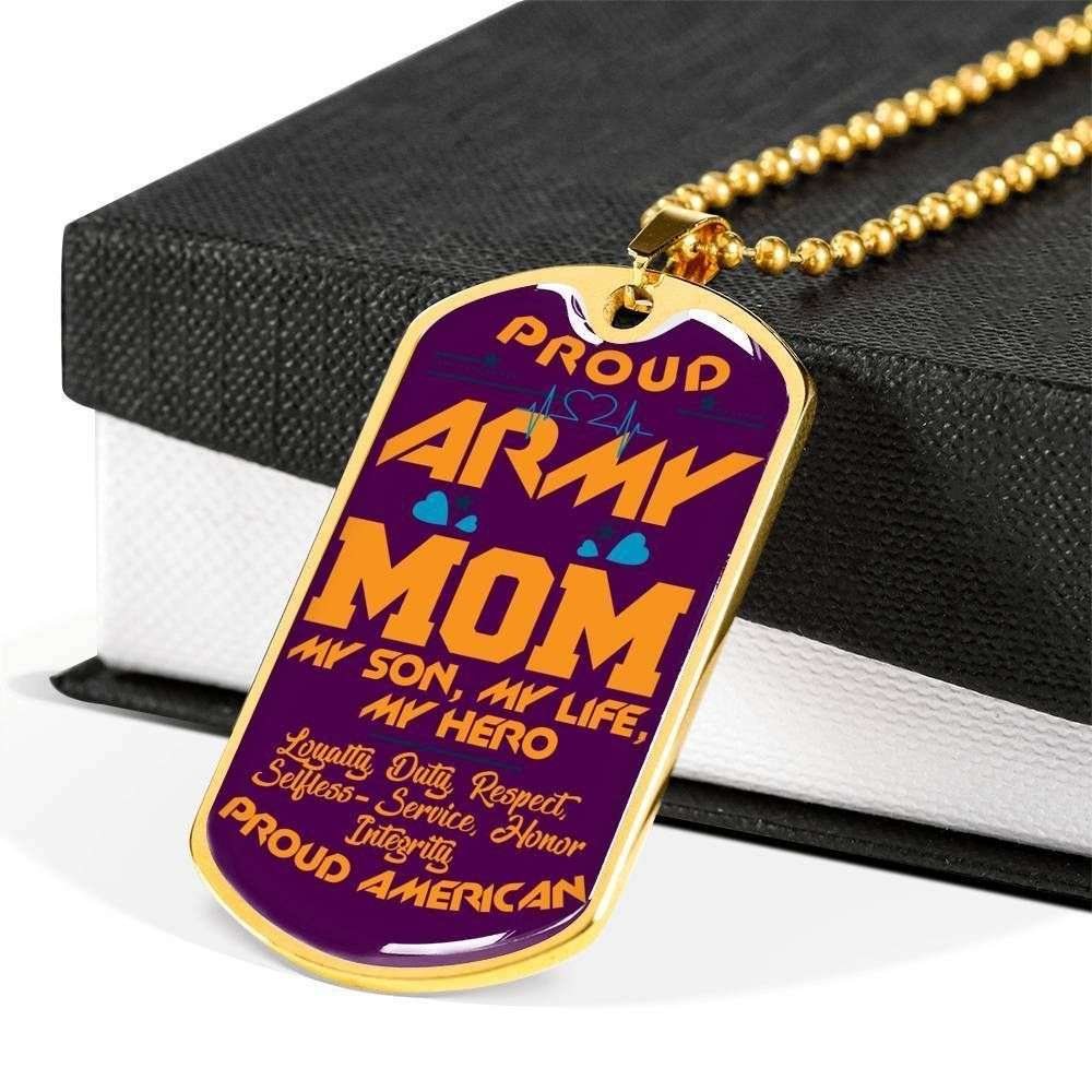 Mom Dog Tag Mother’S Day Gift, Proud Army Mom Dog Tag Military Chain Necklace Gift For Men Gifts for Mother (Mom) Rakva