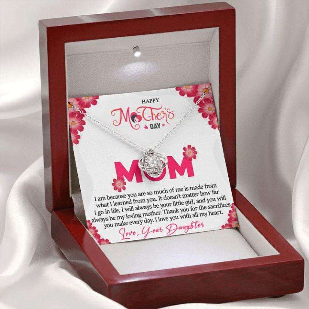 Mom Necklace, Mother’S Day Gift “ To Mom From Daughter Necklace “ Learned From You Gifts For Daughter Rakva