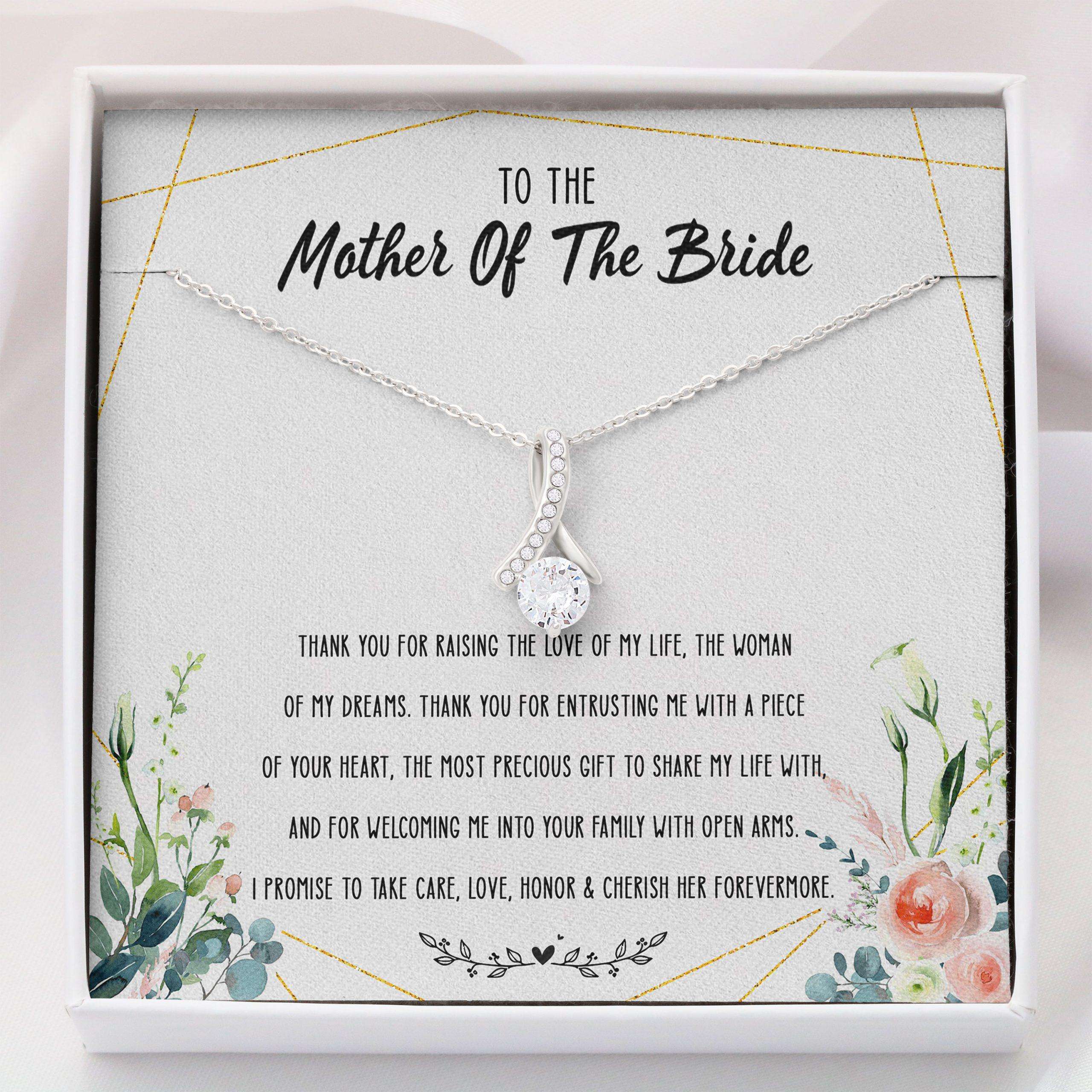 Mom Necklace, To Mother Of The Bride Gift Necklace With Box