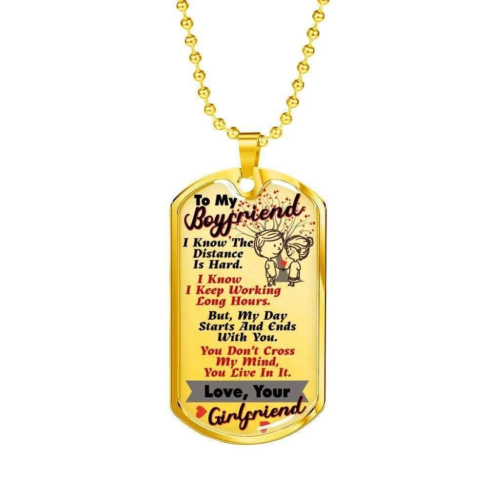 My Day Starts And Ends With You Dog Tag Military Chain Necklace Gift For Him Rakva