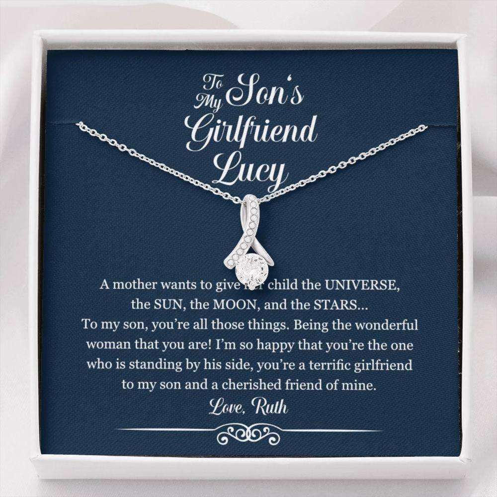 Personalized Necklace Gifts For Sons Girlfriend, Sons Girlfriend Gift ...