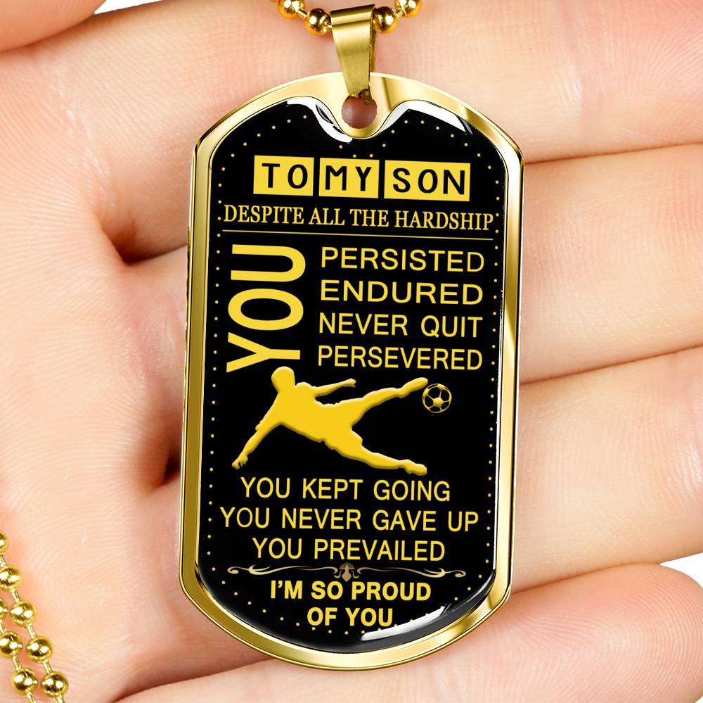 Son Dog Tag, Custom Picture Dog Tag For Son: Gift For Son Dog Tag Necklace-30 Gifts For Son Rakva