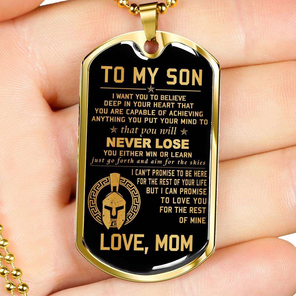 Son Dog Tag, Custom Picture Dog Tag For Son, Gift For Son, Son Necklace, Father And Son Dog Tag-105 Gifts For Son Rakva