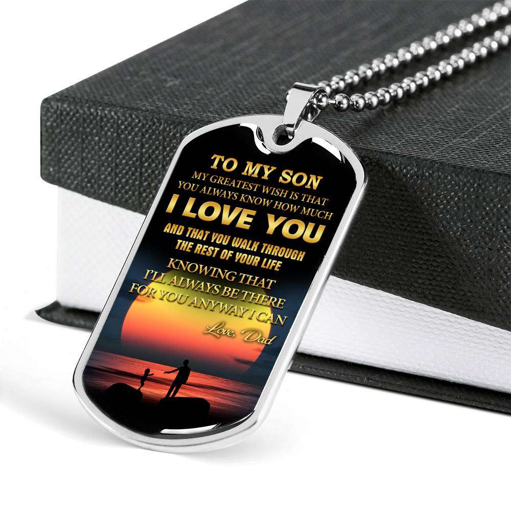 Son Dog Tag, Custom Picture Dog Tag For Son, Gift For Son, Son Necklace, Father And Son Dog Tag-106 Gifts For Son Rakva