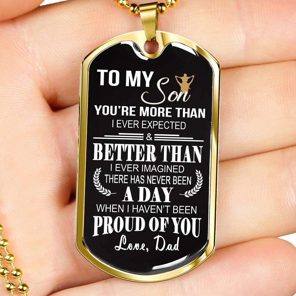 Son Dog Tag, Custom Picture Dog Tag For Son, Gift For Son, Son Necklace, Father And Son Dog Tag-107 Gifts For Son Rakva