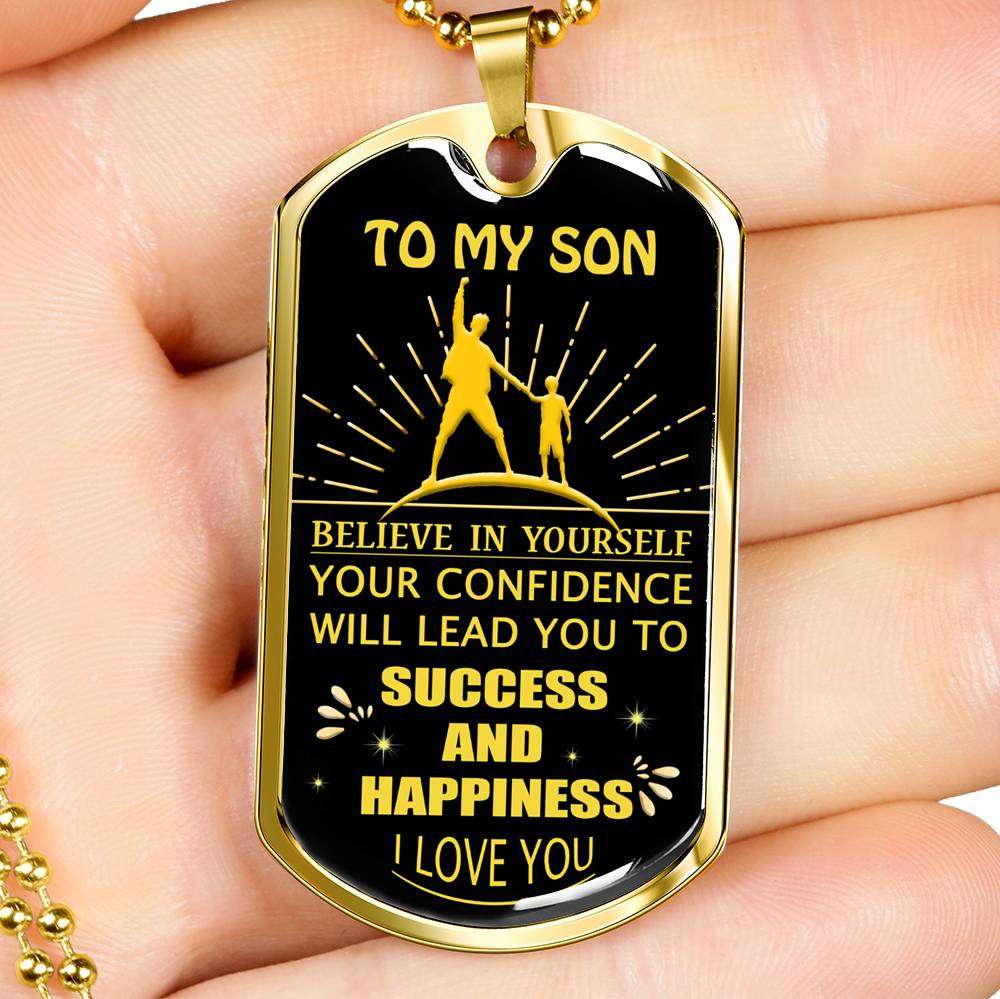 Son Dog Tag, Custom Picture Dog Tag For Son, Gift For Son, Son Necklace, Father And Son Dog Tag-112 Gifts For Son Rakva