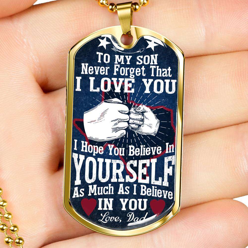 Son Dog Tag, Custom Picture Dog Tag For Son, Gift For Son, Son Necklace, Father And Son Dog Tag-128 Gifts For Son Rakva