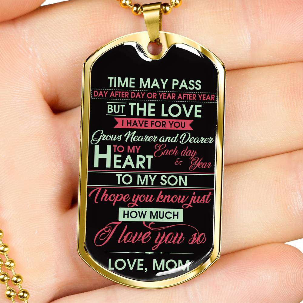 Son Dog Tag, Custom Picture Dog Tag For Son, Gift For Son, Son Necklace, Father And Son Dog Tag-129 Gifts For Son Rakva