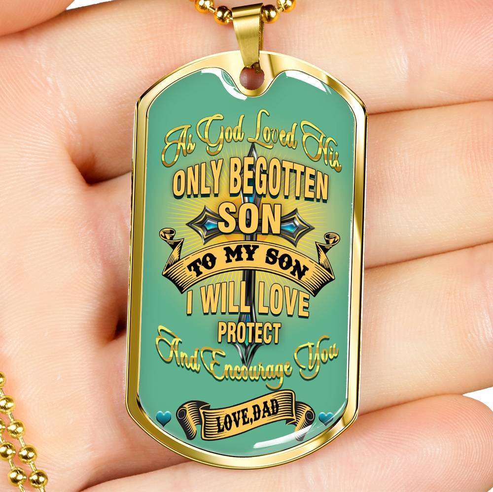Son Dog Tag, Custom Picture Dog Tag For Son, Gift For Son, Son Necklace, Father And Son Dog Tag-14 Gifts For Son Rakva