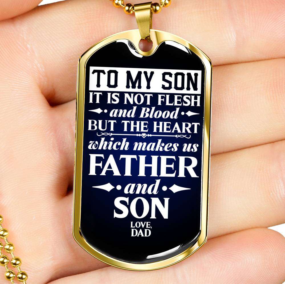 Son Dog Tag, Custom Picture Dog Tag For Son, Gift For Son, Son Necklace, Father And Son Dog Tag-144 Gifts For Son Rakva