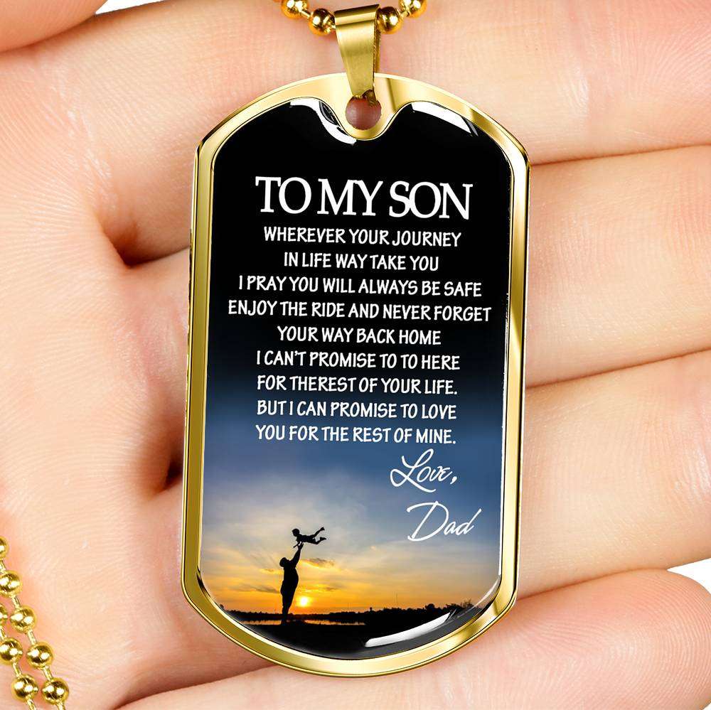 Son Dog Tag, Custom Picture Dog Tag For Son, Gift For Son, Son Necklace, Father And Son Dog Tag-146 Gifts For Son Rakva