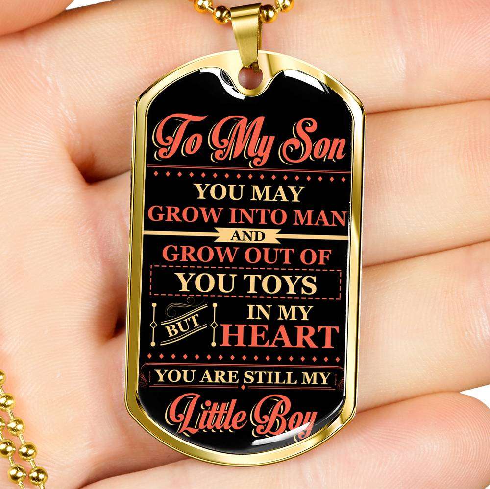Son Dog Tag, Custom Picture Dog Tag For Son, Gift For Son, Son Necklace, Father And Son Dog Tag-148 Gifts For Son Rakva