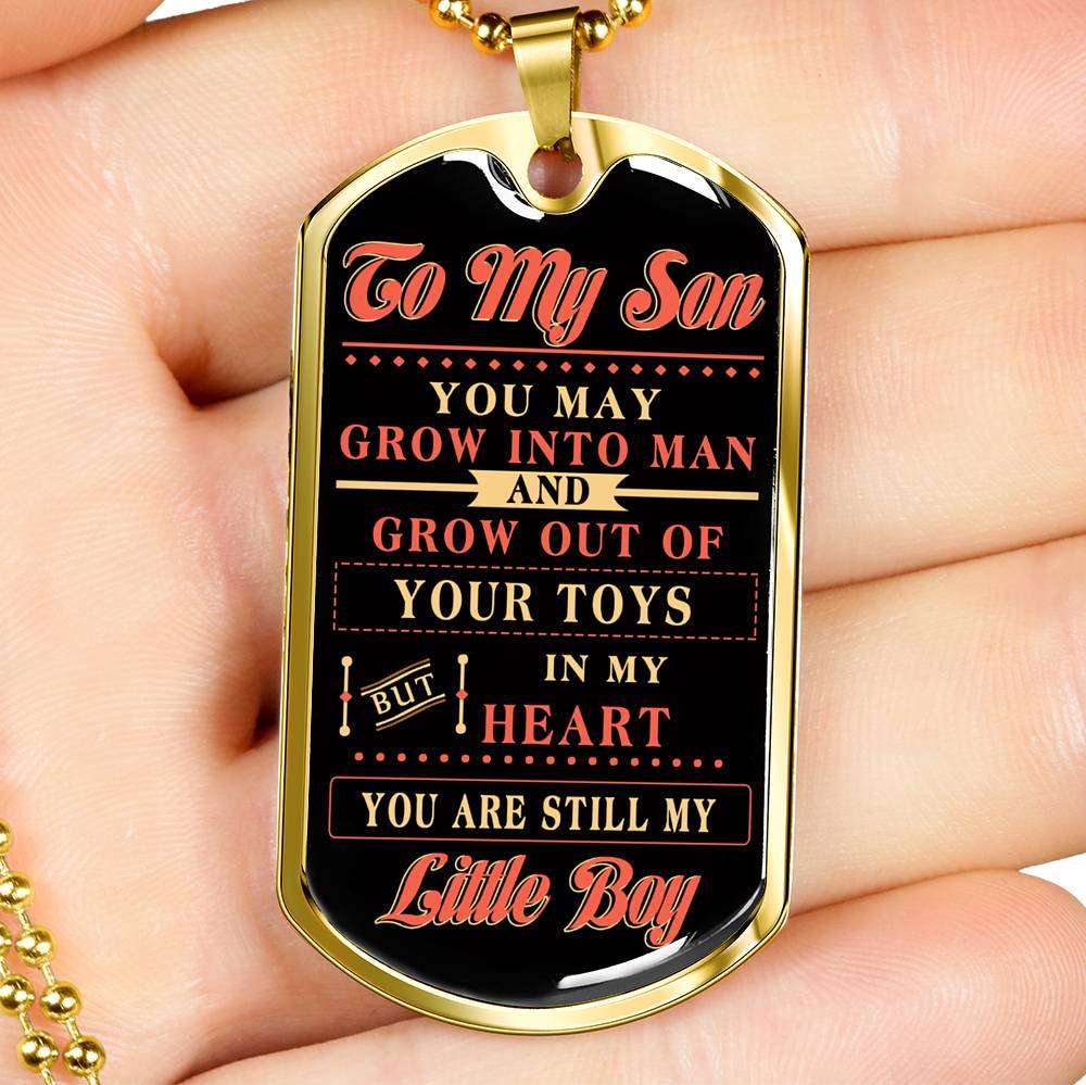 Son Dog Tag, Custom Picture Dog Tag For Son, Gift For Son, Son Necklace, Father And Son Dog Tag-153 Gifts For Son Rakva