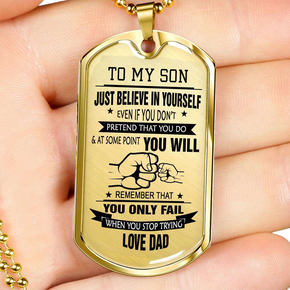 Son Dog Tag, Custom Picture Dog Tag For Son, Gift For Son, Son Necklace, Father And Son Dog Tag-171 Gifts For Son Rakva