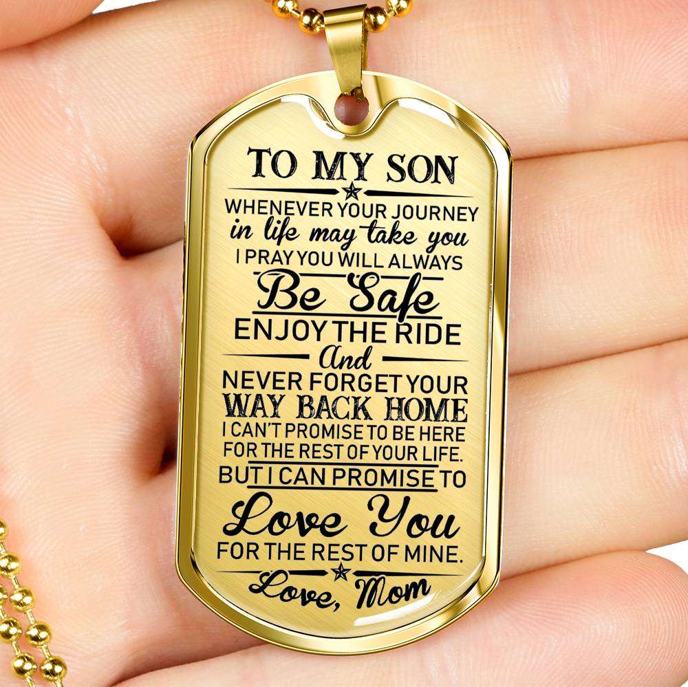 Son Dog Tag, Custom Picture Dog Tag For Son, Gift For Son, Son Necklace, Father And Son Dog Tag-176 Gifts For Son Rakva