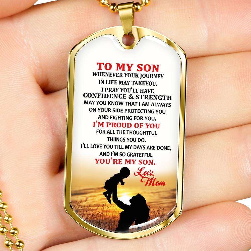 Son Dog Tag, Custom Picture Dog Tag For Son, Gift For Son, Son Necklace, Father And Son Dog Tag-178 Gifts For Son Rakva