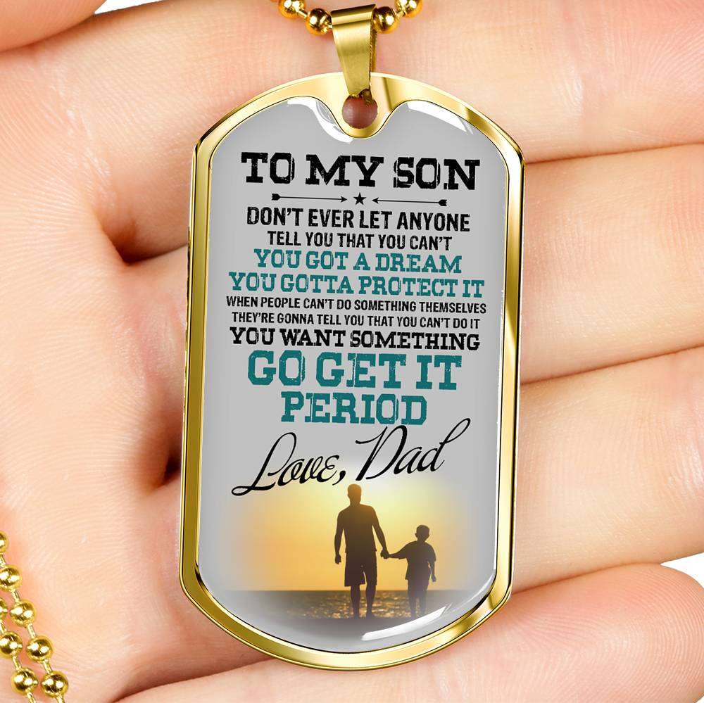 Son Dog Tag, Custom Picture Dog Tag For Son, Gift For Son, Son Necklace, Father And Son Dog Tag-179 Gifts For Son Rakva
