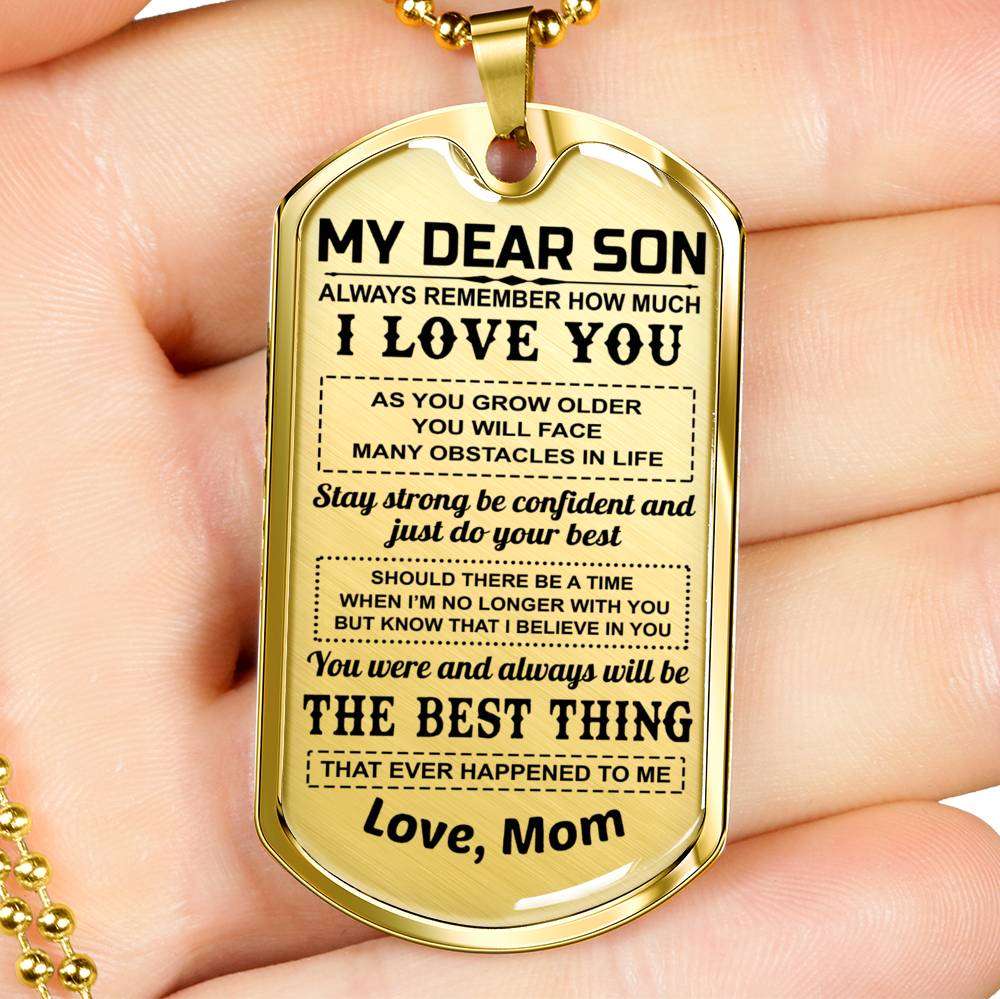 Son Dog Tag, Custom Picture Dog Tag For Son, Gift For Son, Son Necklace, Father And Son Dog Tag-204 Gifts For Son Rakva