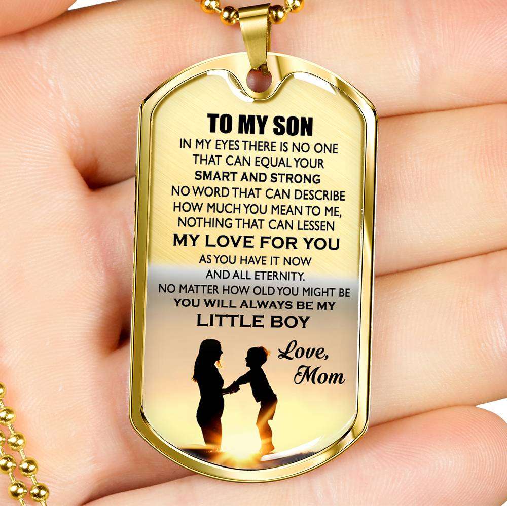Son Dog Tag, Custom Picture Dog Tag For Son, Gift For Son, Son Necklace, Father And Son Dog Tag-32 Gifts For Son Rakva