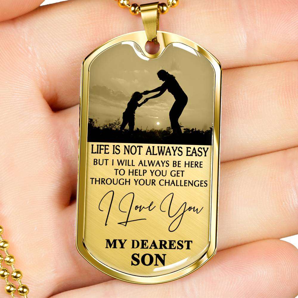 Son Dog Tag, Custom Picture Dog Tag For Son, Gift For Son, Son Necklace, Father And Son Dog Tag-4 Gifts For Son Rakva