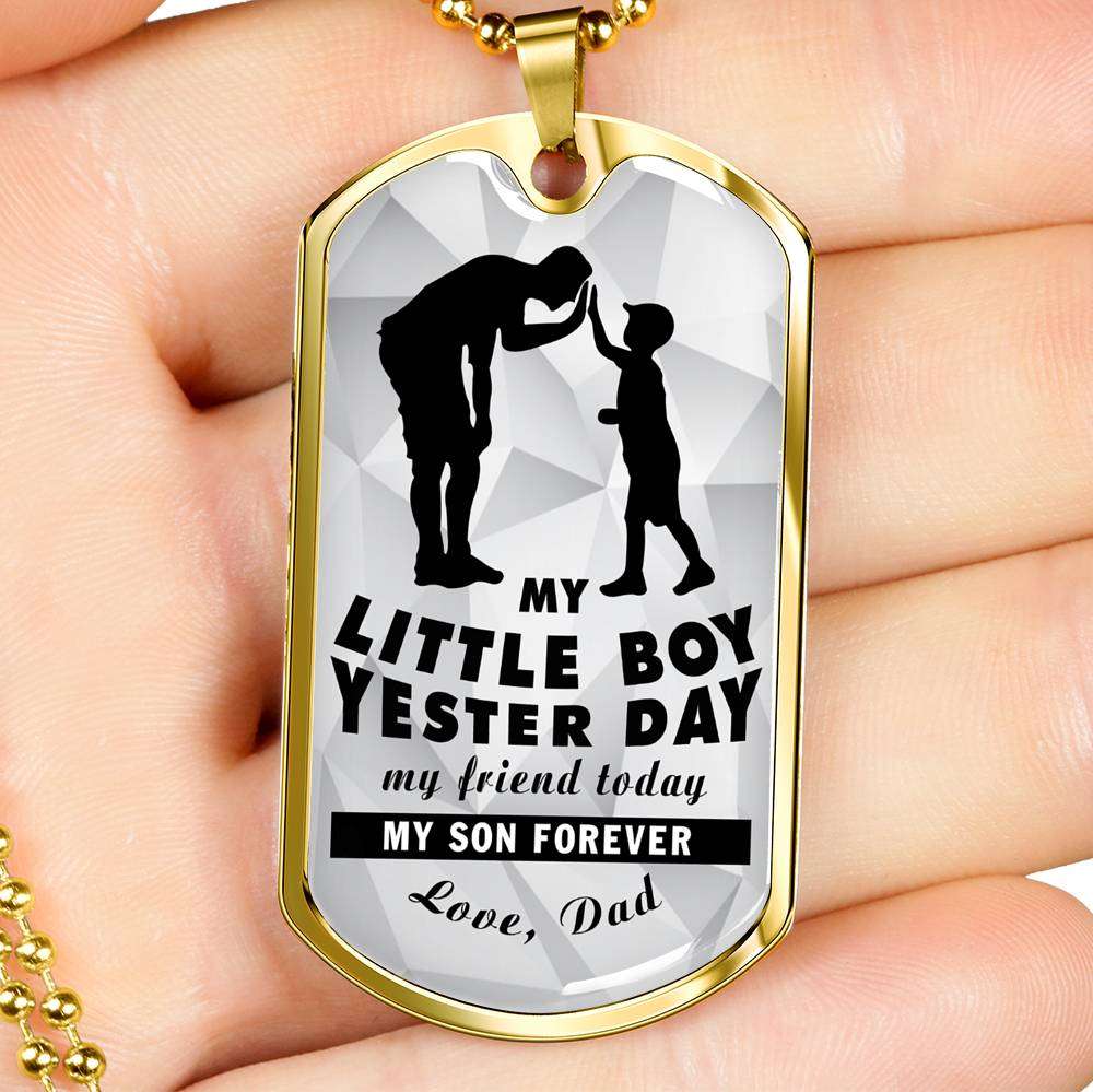 Son Dog Tag, Custom Picture Dog Tag For Son, Gift For Son, Son Necklace, Father And Son Dog Tag-52 Gifts For Son Rakva