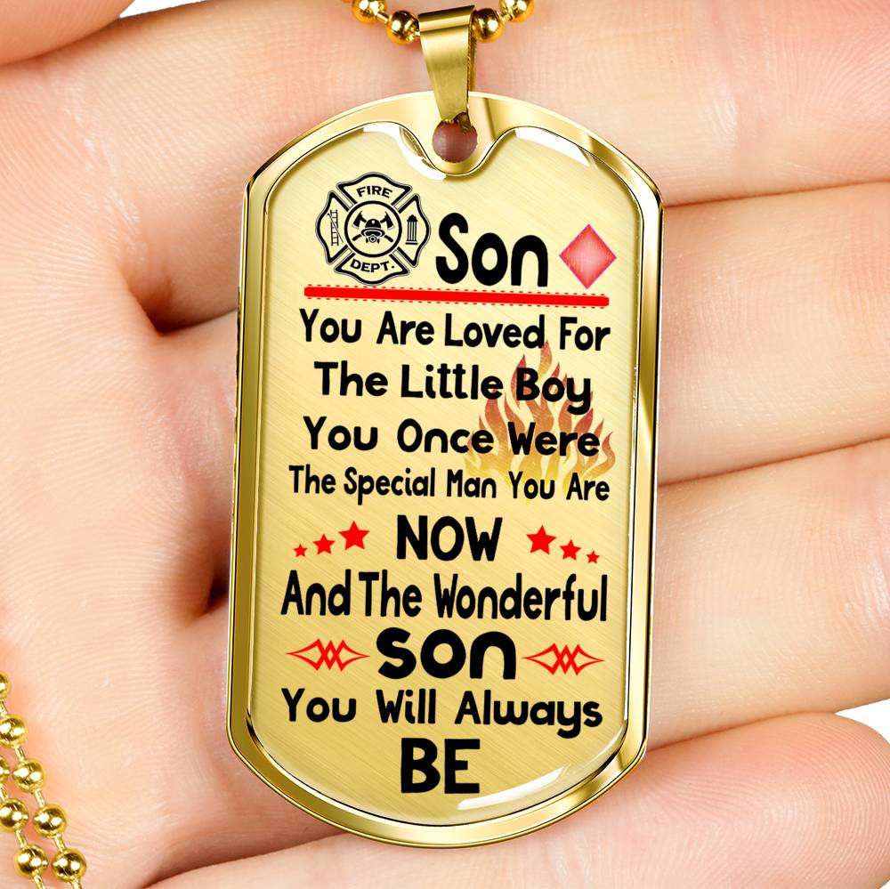 Son Dog Tag, Custom Picture Dog Tag For Son, Gift For Son, Son Necklace, Father And Son Dog Tag-72 Gifts For Son Rakva
