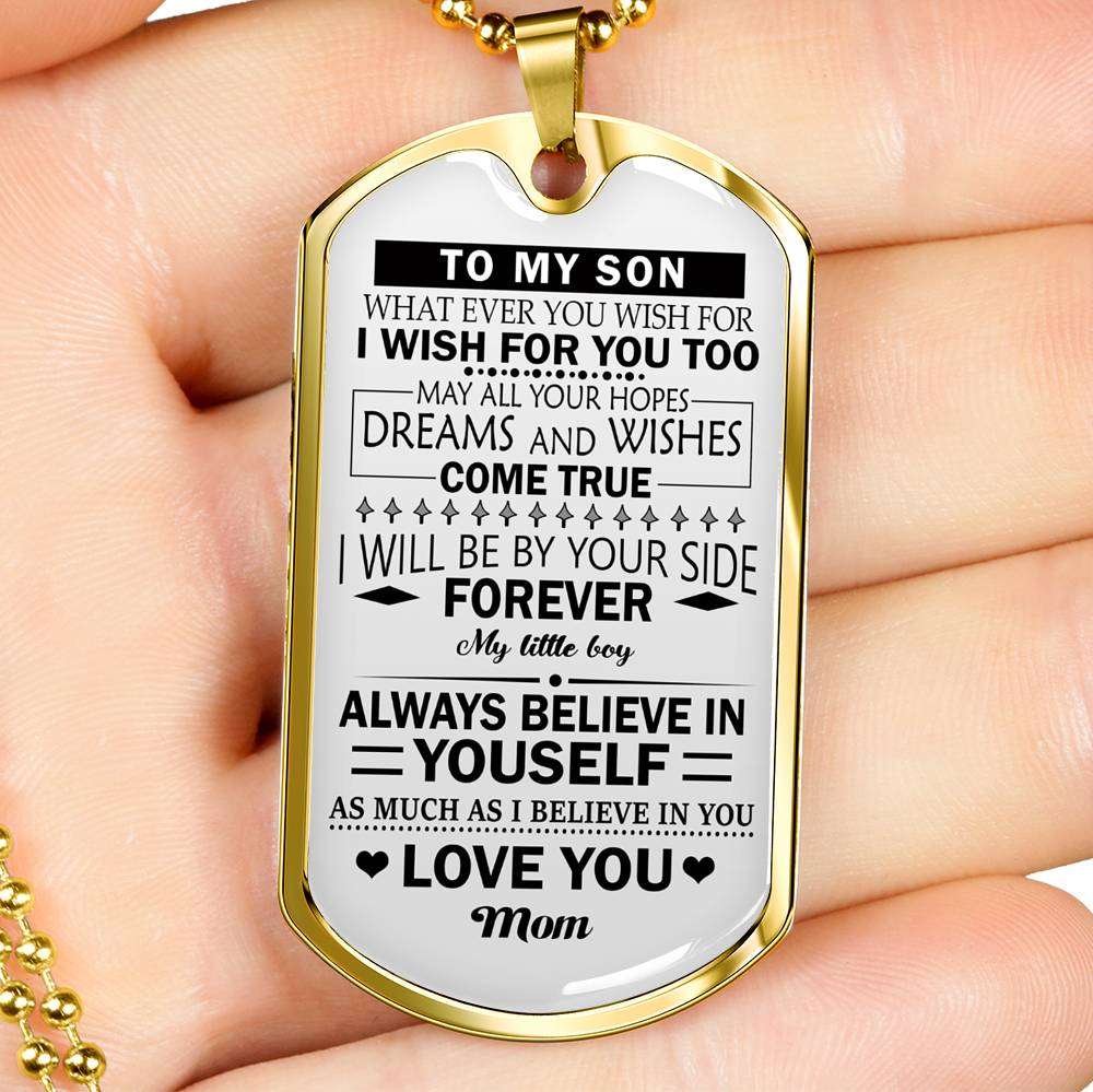 Son Dog Tag, Custom Picture Dog Tag For Son, Gift For Son, Son Necklace, Father And Son Dog Tag-80 Gifts For Son Rakva