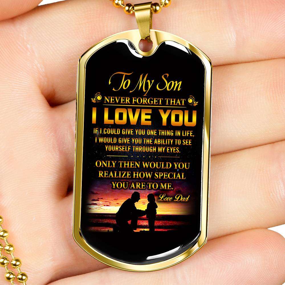 Son Dog Tag, Custom Picture Dog Tag For Son, Gift For Son, Son Necklace, Father And Son Dog Tag-82 Gifts For Son Rakva