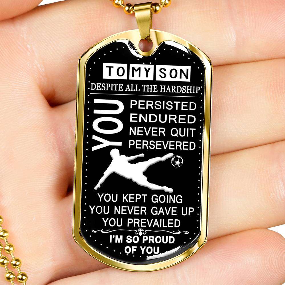 Son Dog Tag, Custom Picture Dog Tag For Son, Gift For Son, Son Necklace, Father And Son Dog Tag-87 Gifts For Son Rakva