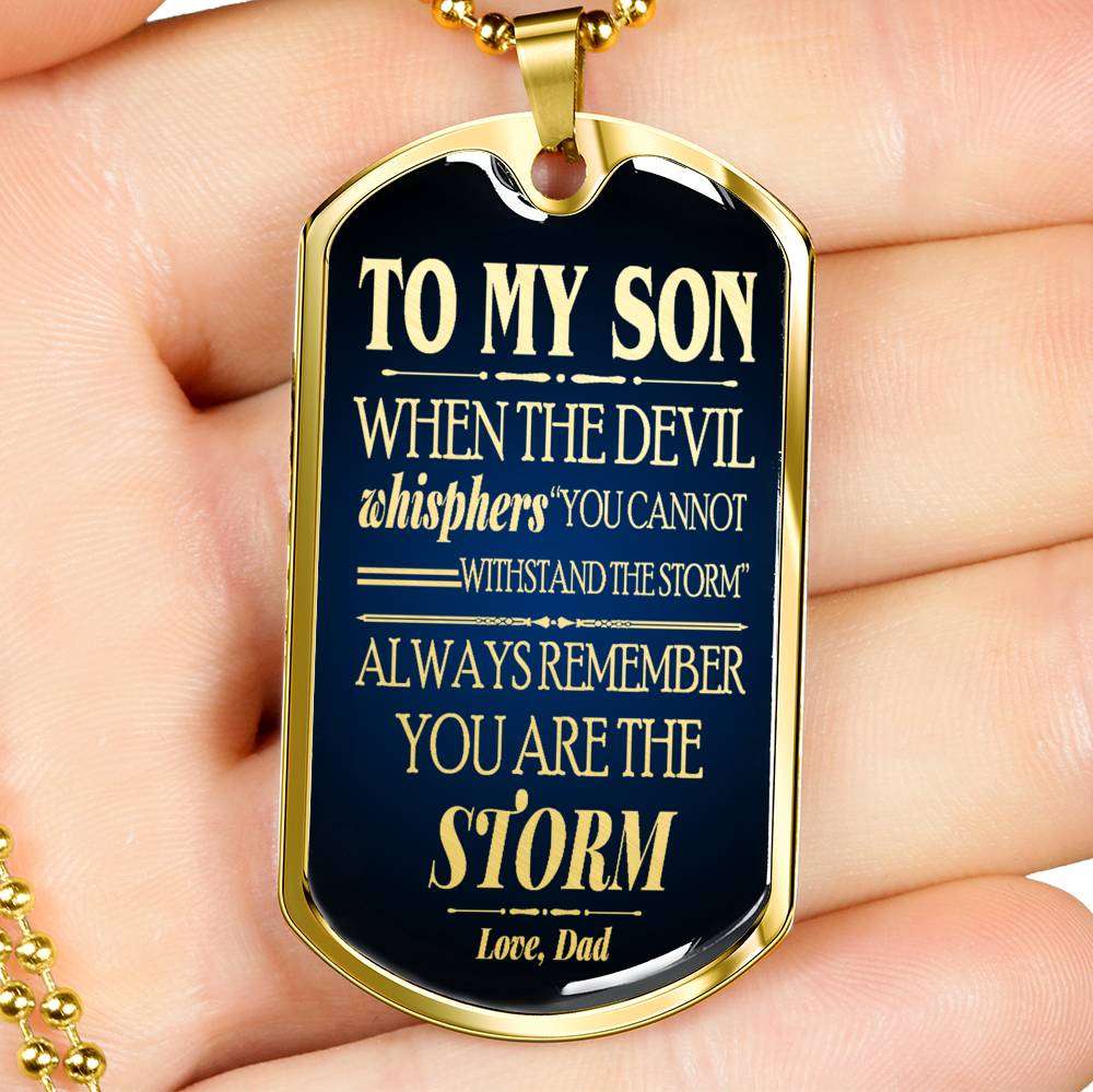Son Dog Tag, Custom Picture Dog Tag For Son, Gift For Son, Son Necklace, Father And Son Dog Tag-94 Gifts For Son Rakva