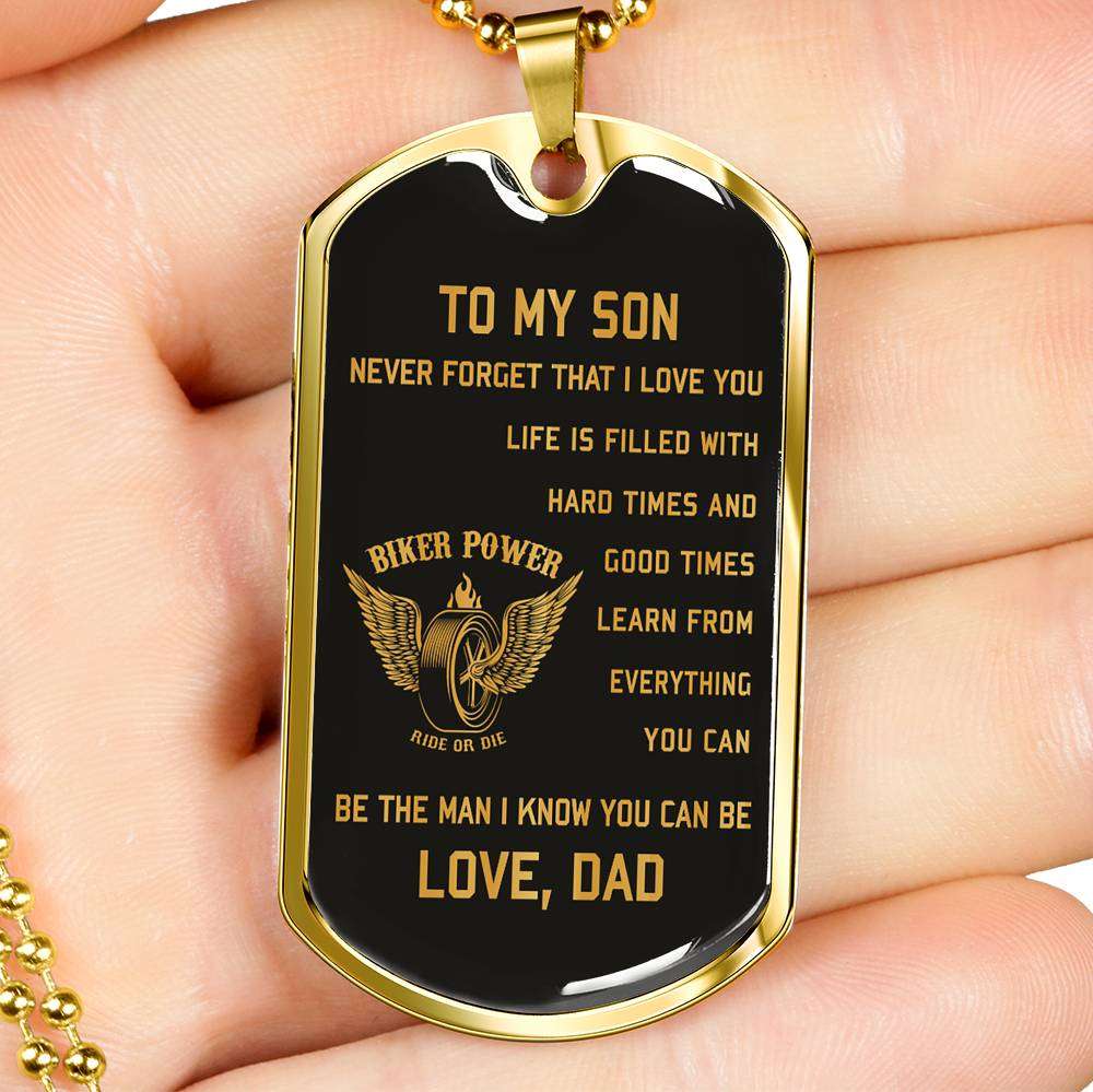 Son Dog Tag, Custom Picture Dog Tag For Son, Necklace Gift For Son, Father And Son Dog Tag-10 Gifts For Son Rakva