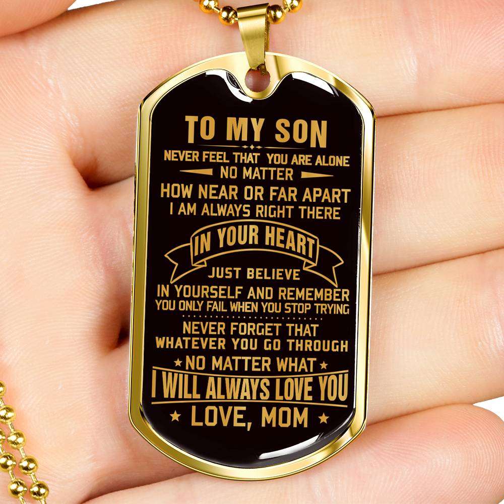 Son Dog Tag, Custom Picture Dog Tag For Son, Necklace Gift For Son, Father And Son Dog Tag-11 Gifts For Son Rakva