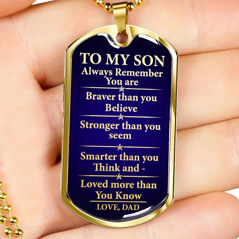 Son Dog Tag, Custom Picture Dog Tag For Son, Necklace Gift For Son, Father And Son Dog Tag-6 Gifts For Son Rakva