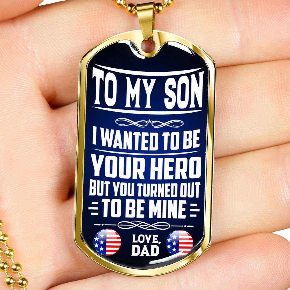 Son Dog Tag, Custom Picture Dog Tag For Son, Necklace Gift For Son, Father And Son Dog Tag-8 Gifts For Son Rakva