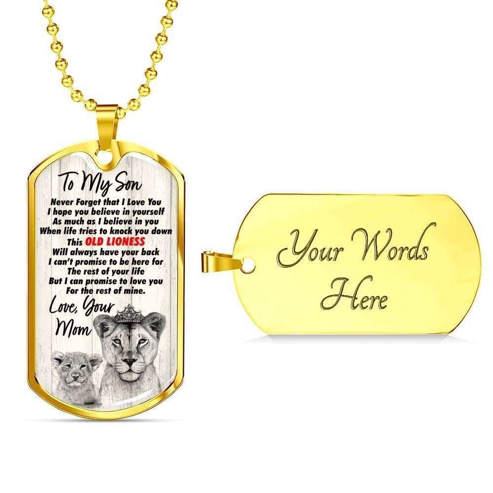 Son Dog Tag Custom Picture, Dog Tag Necklace For Son Never Forget That I Love You Gifts For Son Rakva