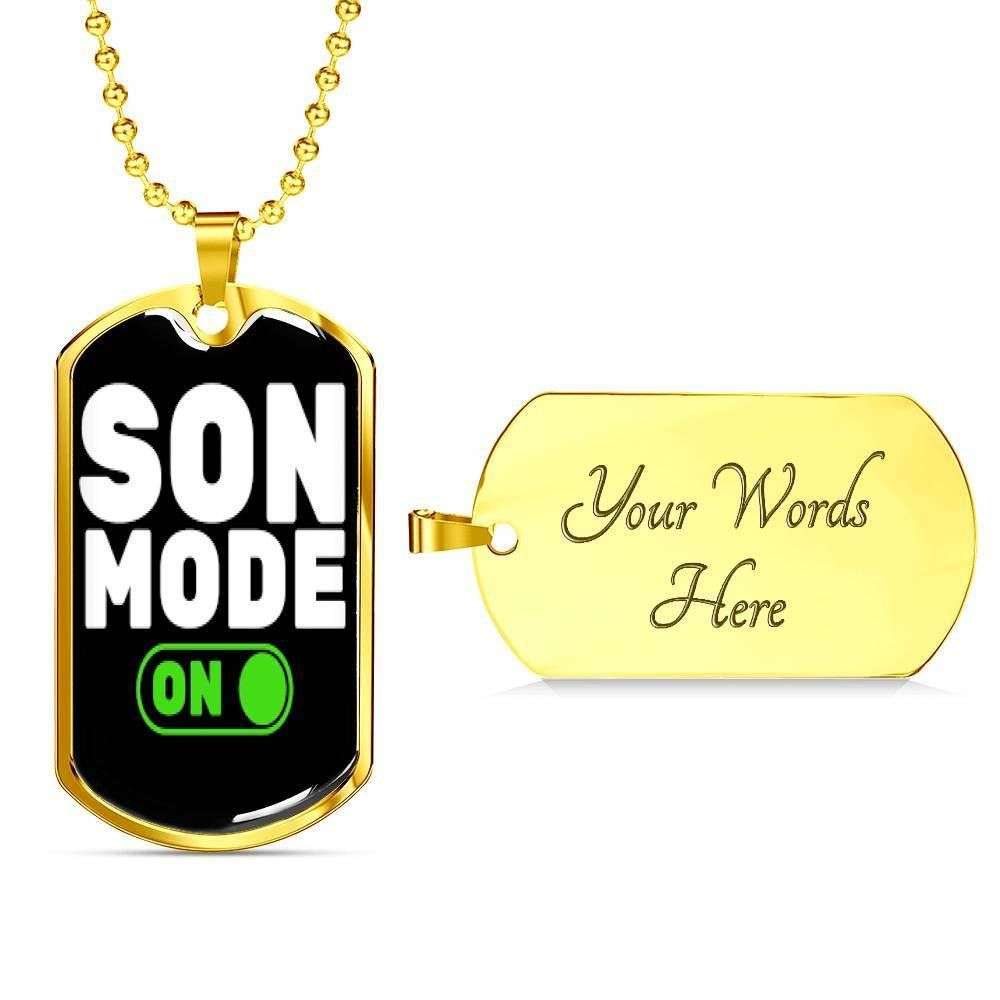 Son Dog Tag, Custom Picture Son Mode On Dog Tag Military Chain Necklace For Son Dog Tag Rakva