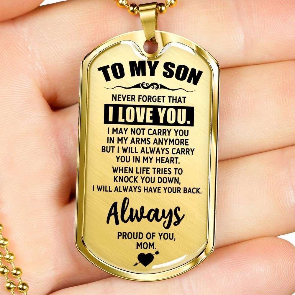 Son Dog Tag Custom Picture “ To My Son Love You Always Dog Tag Military Chain Necklace Gifts For Son Rakva