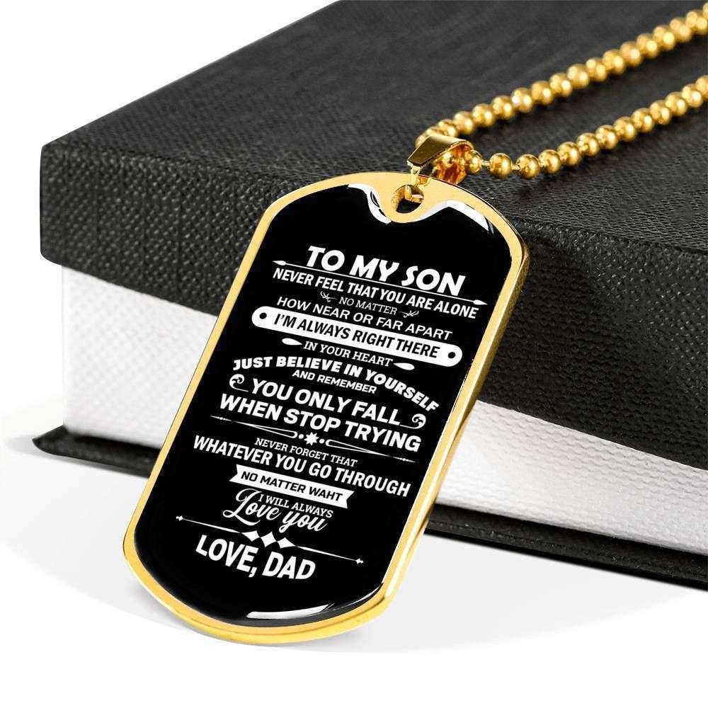Son Dog Tag Custom Picture “ When You Stop Trying Dog Tag Military Chain Necklace Gift For Son Gifts For Son Rakva
