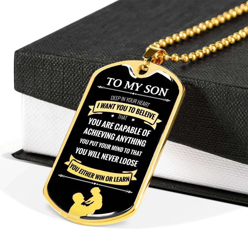 Son Dog Tag Custom Picture “ You Will Never Lose Dog Tag Military Chain Necklace Father Giving Son Gifts For Son Rakva