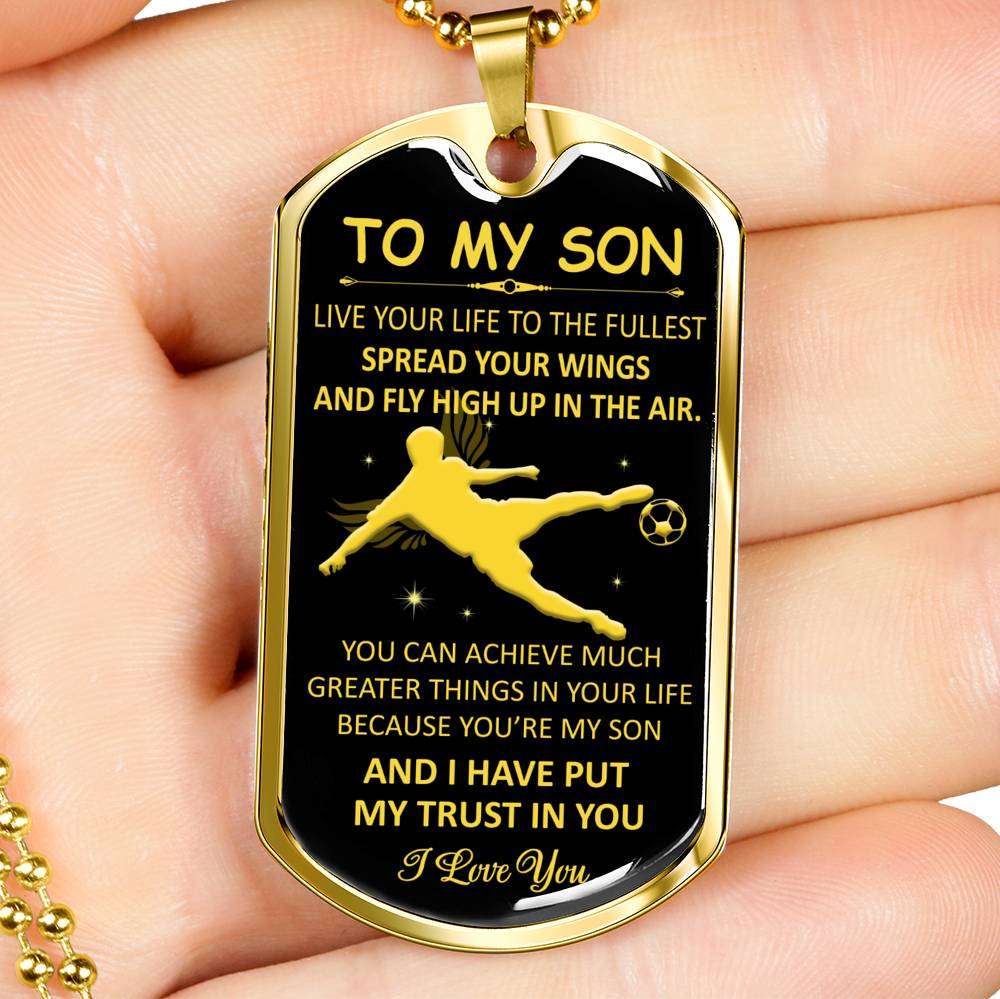 Son Dog Tag, Dog Tag For Son: Gift For Son Dog Tag Necklace-10 Gifts For Son Rakva
