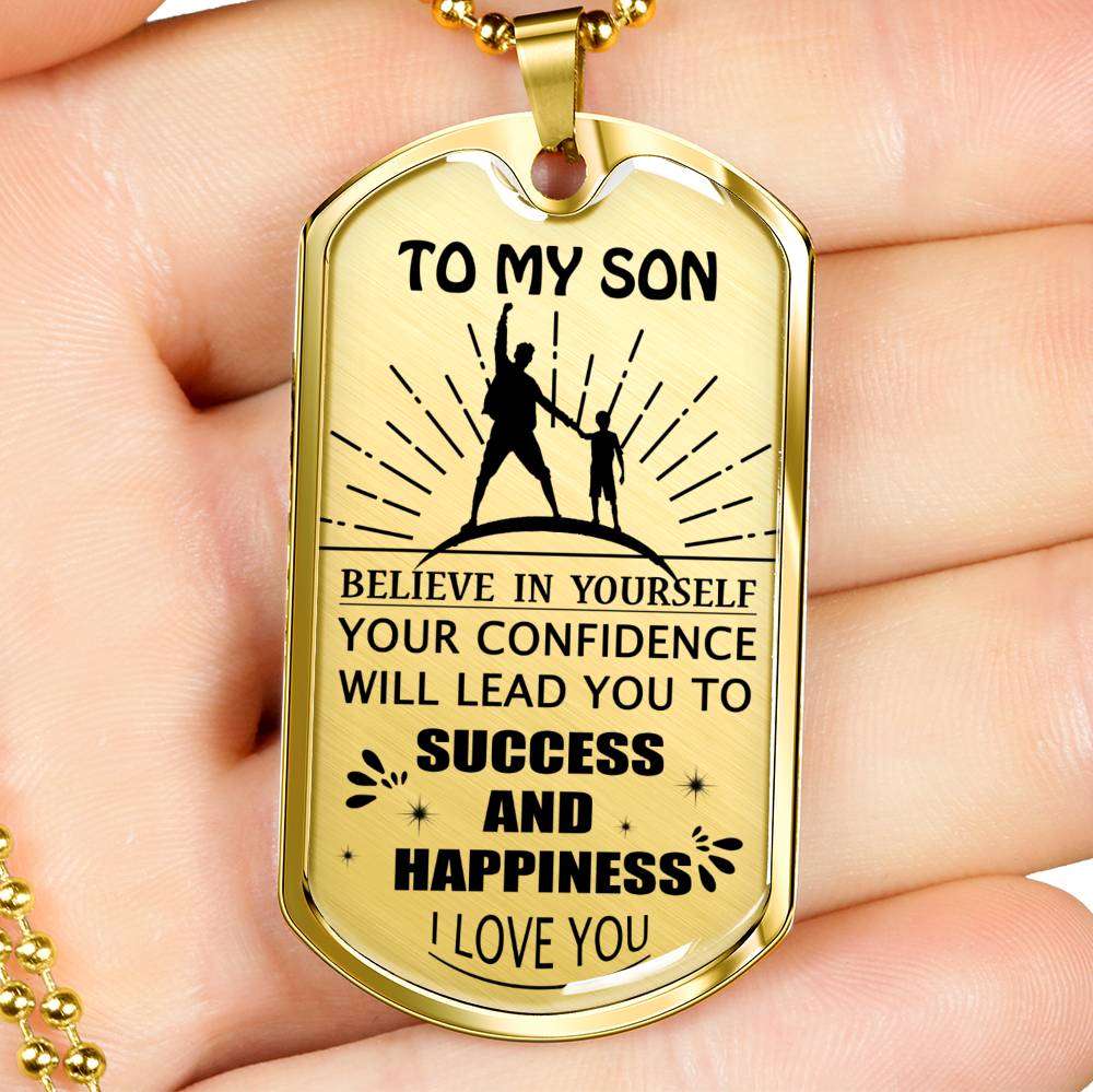 Son Dog Tag, Dog Tag For Son: Gift For Son Dog Tag Necklace-29 Gifts For Son Rakva